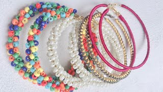 5 HOOP EARRINGS DIY JEWELRY IDEAS [upl. by Opiak801]