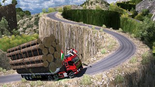 Overloaded Trailer  the most dangerous road  Euro Truck Simulator 2 [upl. by Eyram401]