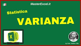 MasterExcelit  Funzioni Excel di Statistica parte 4 come calcolare la Varianza con Excel [upl. by Jermaine768]