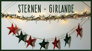 Sternengirlande  Stern falten  Origami  Weihnachtsdeko selber machen [upl. by Arreyt]