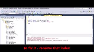 MSSQL  Fix Error  ALTER TABLE ALTER COLUMN Col1 failed because one or more objects access this col [upl. by Notniw]