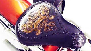 How To Make A Custom Motorcycle Seat Sportster Bobber [upl. by Kristan]