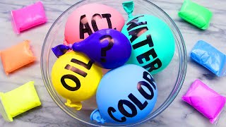 Making Slime with Balloons amp Satisfying Rainbow Clay Mixing Relaxing ASMR Video [upl. by Ali234]