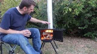 Boondocking  Alpine Camp Chef Wood Stove Set Up And Review [upl. by Sven924]