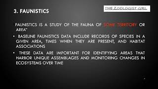 Branches of Zoogeography Presentation  EcologicalHistorical Faunistic Chorology and Biocoenotic [upl. by Atinid]