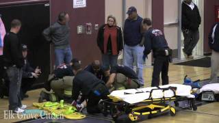 Pleasant Grove High School player knocked unconscious during basketball game Jan 6 2010 [upl. by Chev]