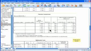 Oneway Repeated Measures Anova  SPSS part5 [upl. by Joni]