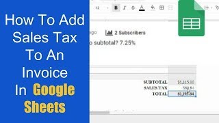 How To Add Sales Tax To An Invoice In Google Sheets [upl. by Enyallij616]