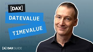 DATEVALUE TIMEVALUE  DAX Guide [upl. by Aenaj]