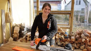 STIHL ms400c chainsaw  first impressions [upl. by Nylrehs]