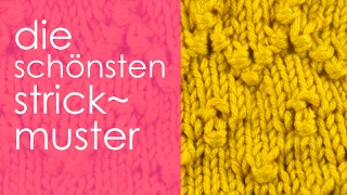 Stricken mit eliZZZa  Strickmuster Knötchenmuster  Knötchenstich [upl. by Kurr982]