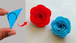 HOW TO MAKE JISOOs FLOWER 🌹 Paper Flower Making Step By Step  DIY Origami Flower [upl. by Utir]