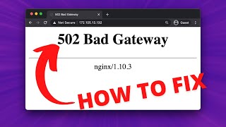 How to fix Nginx 502 Bad Gateway Error [upl. by Rolan]