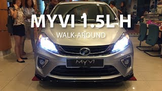 Perodua Myvi 15L H Interior amp Exterior Walkaround [upl. by Aehtorod]