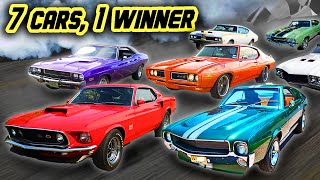 Crowning the BEST MUSCLE CAR EVER  Muscle Car Shootout [upl. by Atalayah]