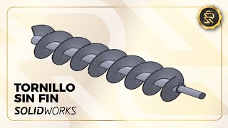 Tutorial Solidworks Como Diseñar tornillo sin fin  sen Diseño de aleta tutorial de SolidWorks [upl. by Kuehnel]