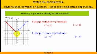 Monotoniczność funkcji z wartością bezwzględną  yx  Matfiz24pl [upl. by Nyasuh]