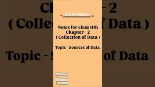 class 11th economics chapter  2  collection of data  topic  sources of dataeducationshortsssp [upl. by Achorn]