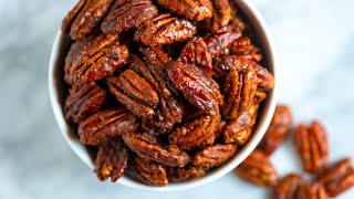 Easy Candied Pecans Recipe [upl. by Gilleod]