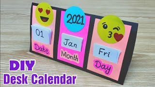 How to make 2021 Desk Calendar  DIY Calendar  Handmade Desk Calendar 2021  New Year Crafts [upl. by Alwin198]