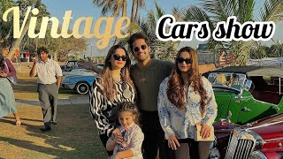 Vintage cars show with family 😍  host by ahsan bhai  what a fun day 😍 [upl. by Enirehtac]