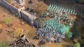 Age of Empires 4  2v2v2v2 THE LONGEST STALEMATE  Multiplayer Gameplay [upl. by Merc]