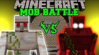 MUTANT IRON GOLEM VS DEMON GOLEM  Minecraft Mob Battles  Mods [upl. by Nigle]