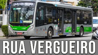 Rua Vergueiro  Movimentação de Ônibus 736 [upl. by Llednov]