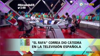 678  Rafael Correa dio cátedra en la televisión española  171214 2 de 4 [upl. by Peirce]