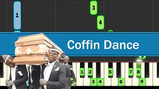 Coffin Dance  Easy Piano Tutorial [upl. by Aicert]