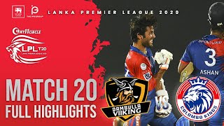 Match 20  Colombo Kings vs Dambulla Viiking  Full Match Highlights LPL 2020 [upl. by Selestina]