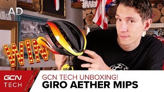 GCN Tech Unboxing Giro Aether MIPS Custom Helmet [upl. by Lindsley]