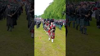 80 Year Old drummajor leads massed pipesanddrums marchingbands at 2024 Oldmeldrum Games shorts [upl. by Aliam520]