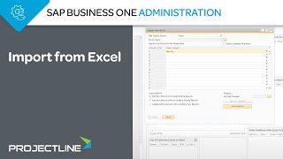 SAP Business One Import from Excel [upl. by Lydon]