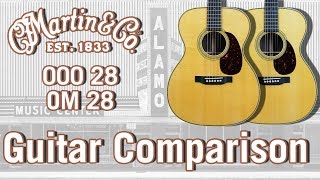 2018 Martin 00028 and OM28 Acoustic Guitar Comparison [upl. by Manthei]