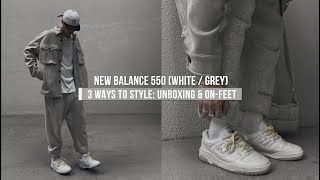 3 WAYS TO STYLE NEW BALANCE 550 WHITEGREY  TIMOTHYKOH [upl. by Lani]