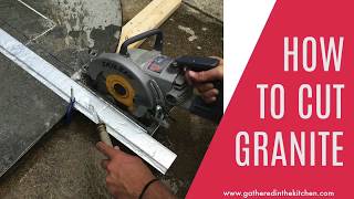 How To Cut Granite with a Skilsaw Yourself at Home [upl. by Atirehgram]