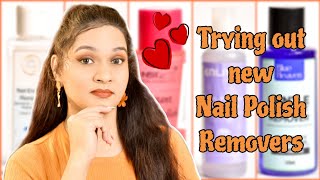 Did I find my Holy Grail 😱 5 new Acetone free Nail Polish Removers from Amazon [upl. by Salokcin]