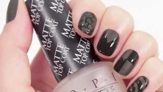 OPI Matte Top Coat  Matte French Mani Tutorial [upl. by Dlanger]