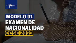 Preguntas EXAMEN CCSE 2023 para la NACIONALIDAD ESPAÑOLA Modelo 01 [upl. by Cosetta765]