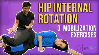 HIP INTERNAL ROTATION 3 Mobilization Exercises TSR Method [upl. by Ivah]