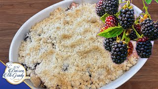 The Easiest and Most Delicious British Classic Dessert  Blackberry and Apple Crumble with Custard [upl. by Obed]