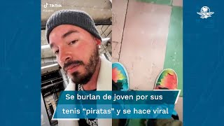 J Balvin sorprende a niño que recibió críticas en TikTok por usar tenis “pirata” del cantante [upl. by Eveneg]