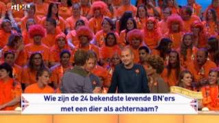 24 levende BNers met een dier als achternaam 07092013 Ik hou van Holland [upl. by Cacilia439]