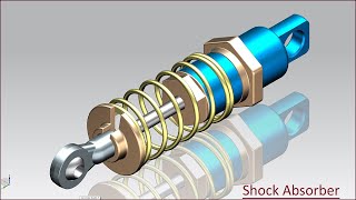 Shock Absorber Assembly Designing  Siemens NX Tutorial [upl. by Lleksah731]