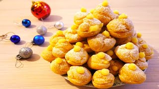 How to Make French Choux Pastry  Profiteroles Christmas Tree Cake Recipe  Cook at home [upl. by Emlin]