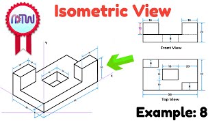 Isometric Drawing Made Easy How to Draw Isometric Views with Orthographic Projections [upl. by Lehcin738]