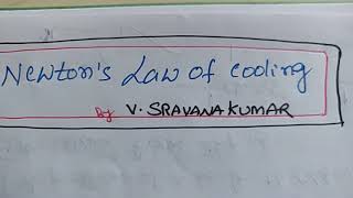 Newtons law of cooling in telugu [upl. by Arehc]