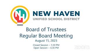 Regular Board Meeting  Tuesday August 15 2023 [upl. by Iona]