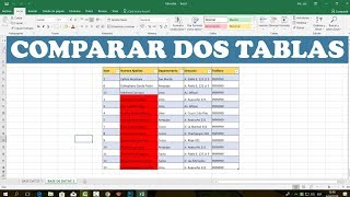 Como comparar dos tablas en excel y obtener un solo registro [upl. by Oine698]